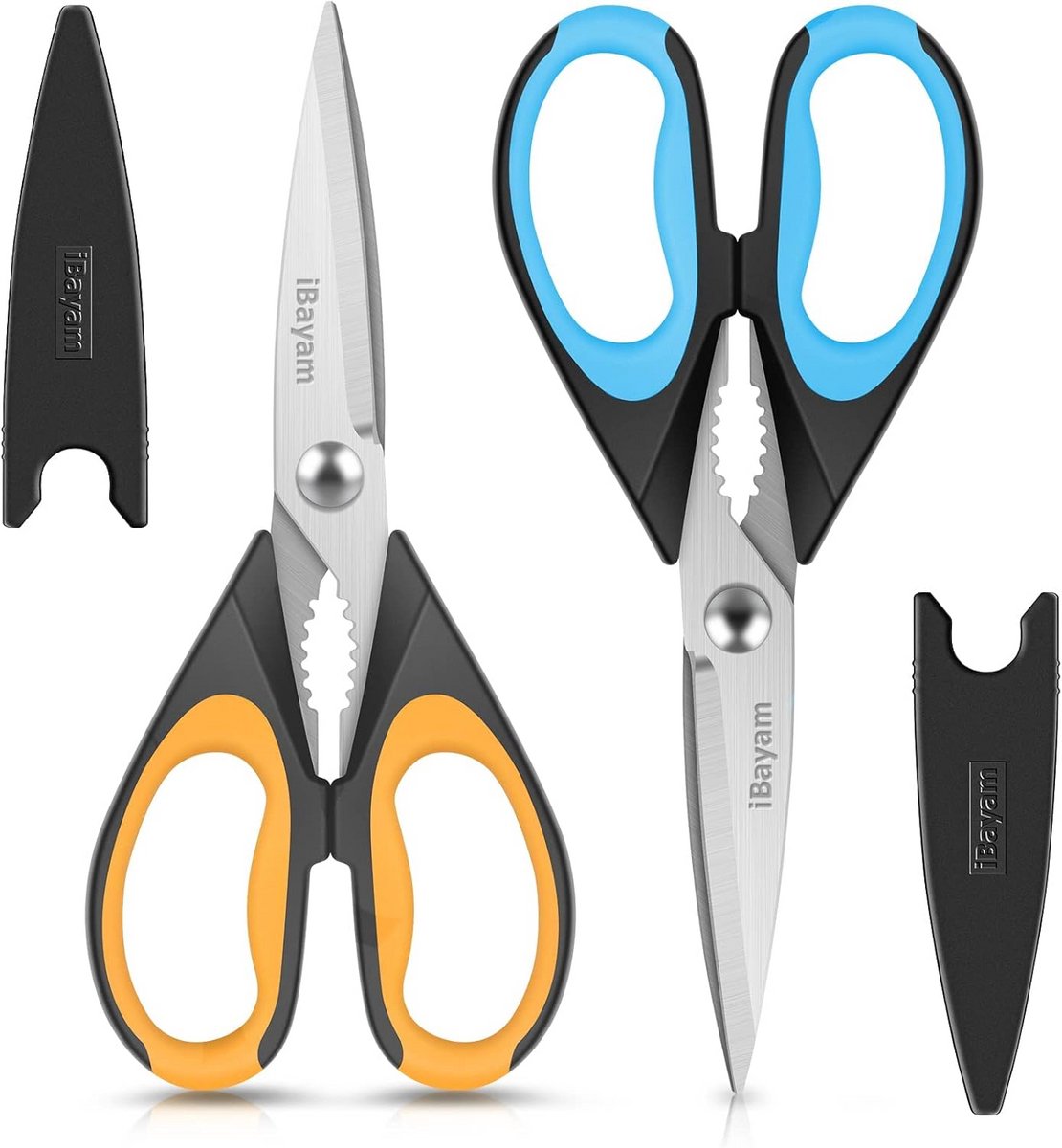 Set van 2 Robuuste Keukenscharen - 22,5 cm Vaatwasserbestendig RVS