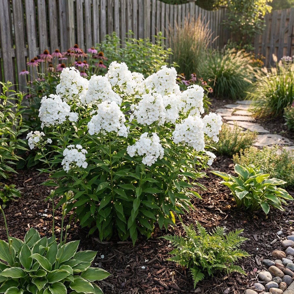 Bloomique - Set van 6 - Phlox ‘David’ - Vlambloem - Winterhard - Vaste Plant - Wit bloeiend - Wintergroen - Hoogte 10-20 cm - Pot 9 cm