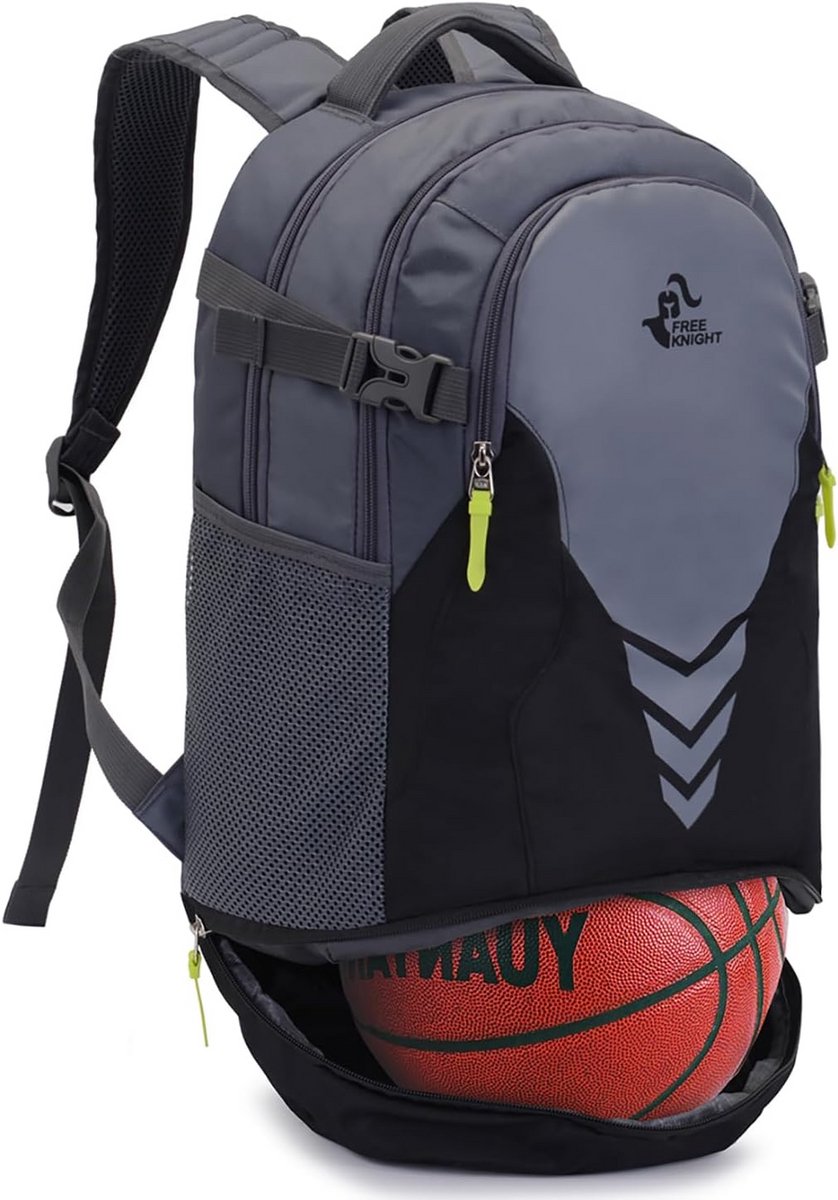 Lichtgewicht 35L Sport Rugzak met Apart Ballencompartiment - Gymtas voor Basketbal, Voetbal en Fitness