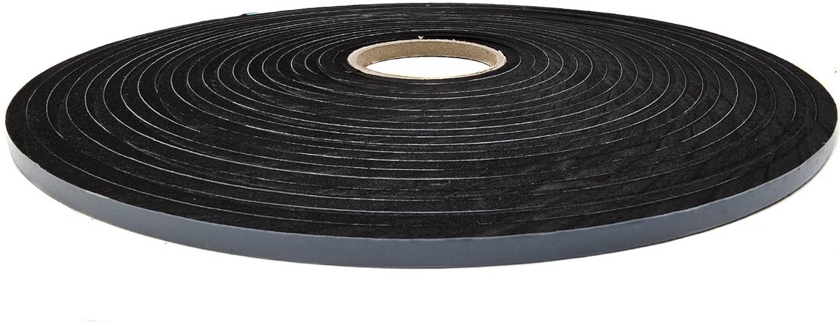 Zelfklevende EPDM Schuimband Zwart – 10 Meter Rol – 6mm x 5mm – Weerbestendige Afdichtingstape