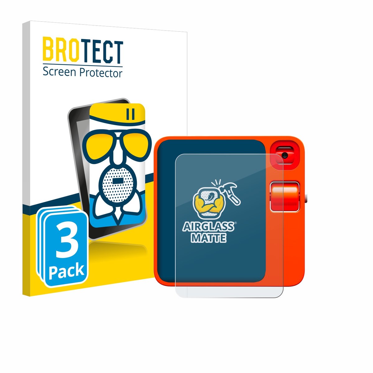 BROTECT - Screenprotector voor rabbit r1 - Folie Beschermfolie Beschermglas matte 3 Stuks