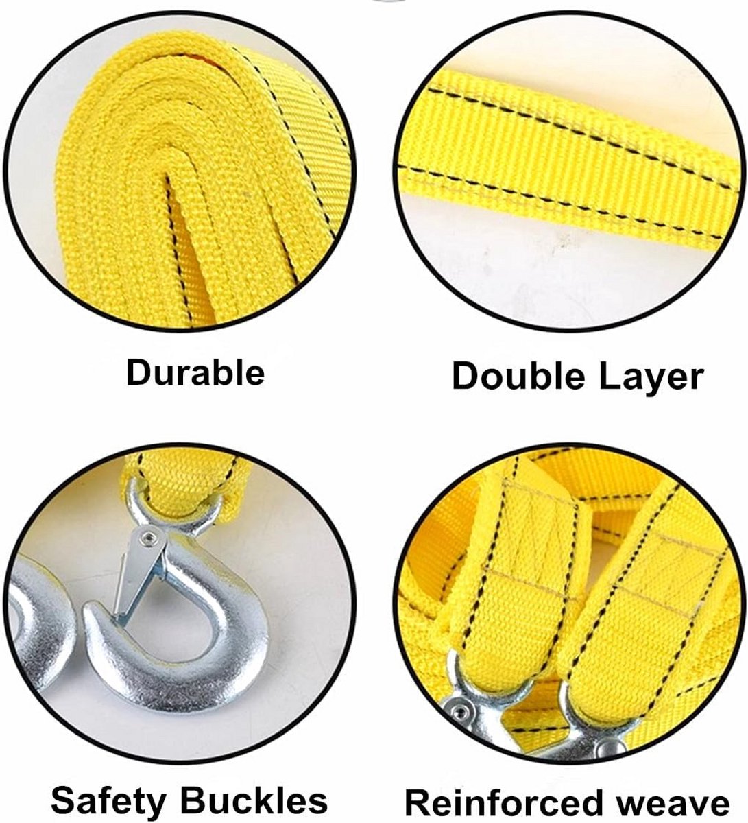 Robuuste Polyester Trekriem met Haken voor Voertuigberging en Slepen
