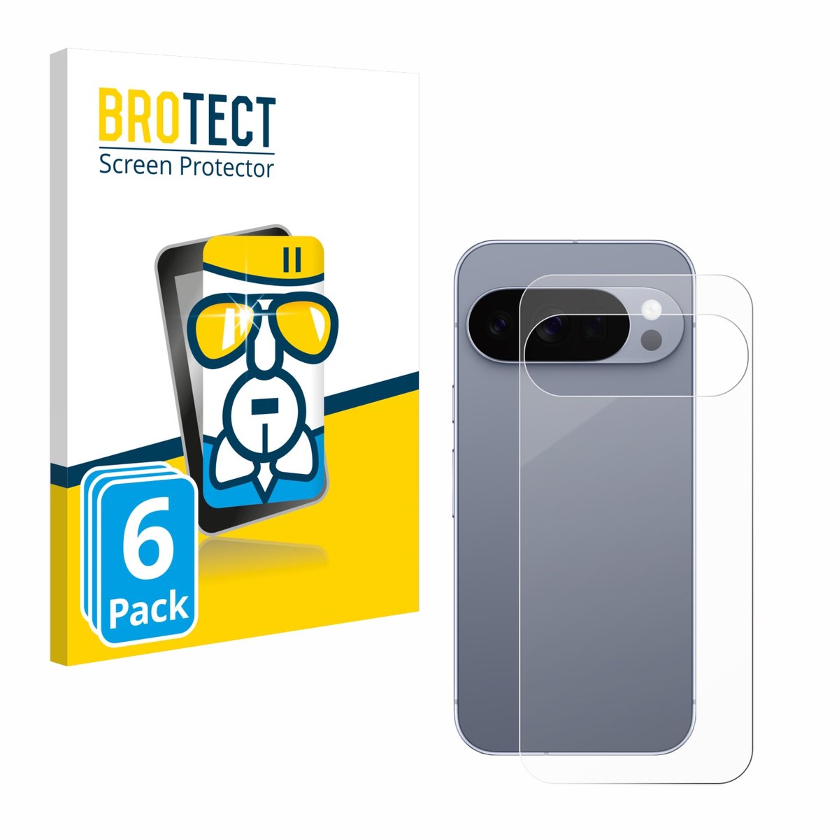 Screenprotector 6 Stuks voor Google Pixel 10 Pro (Achterkant) Beschermglas transparant