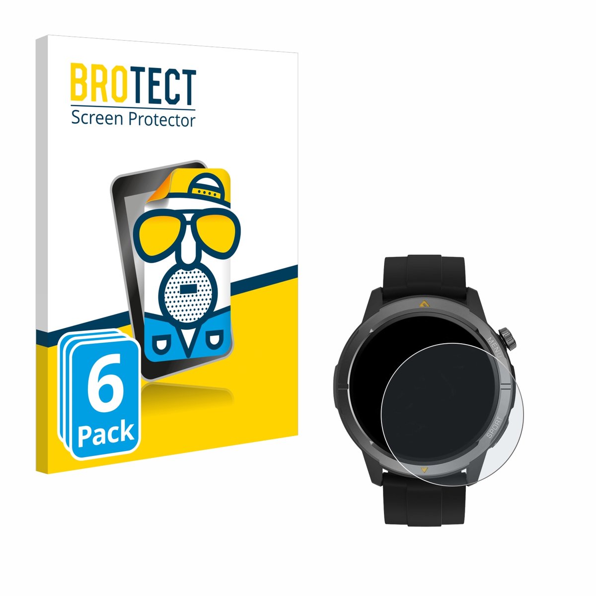 BROTECT - Screenprotector voor AGM Legion Watch 1.43" - Folie Beschermfolie matte 6 Stuks
