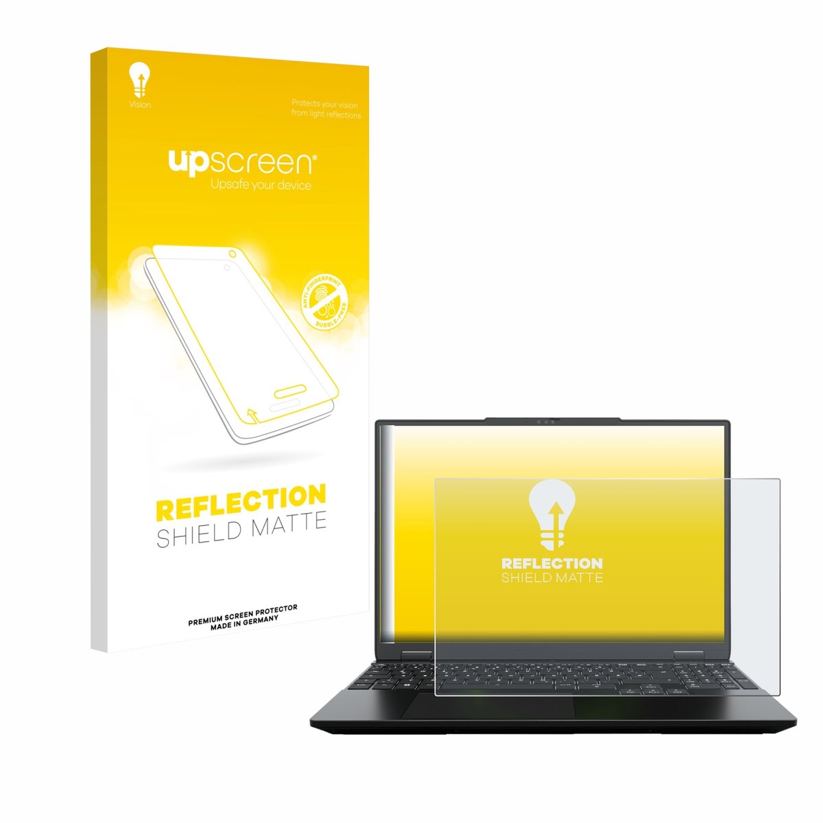 upscreen - Screenprotector voor XMG Evo 15 - Folie Beschermfolie anti glare matte