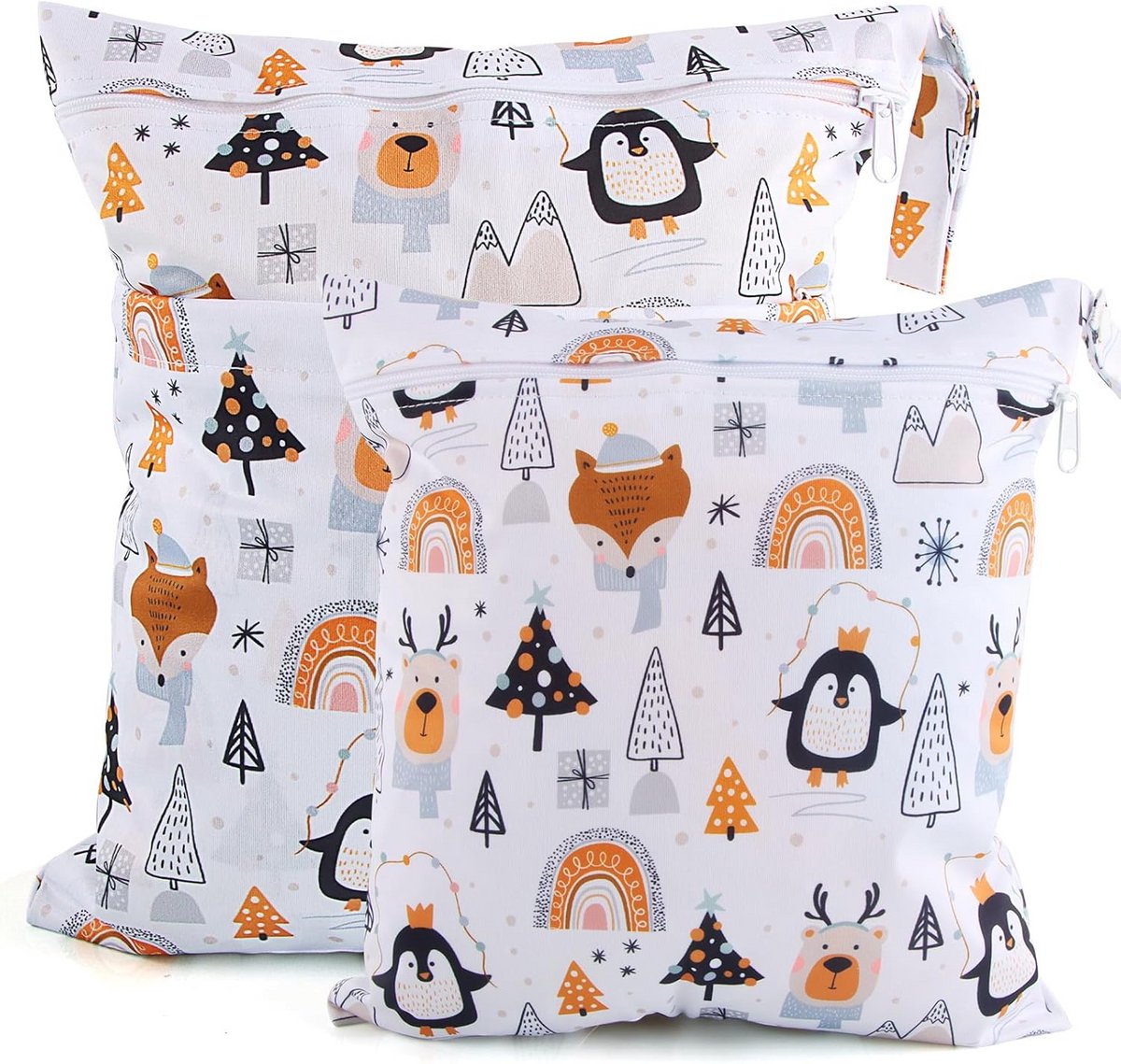 Wasbare Luiertas Set (2 Stuks), Waterdicht en Herbruikbaar voor Vuile Luiers en Kleding