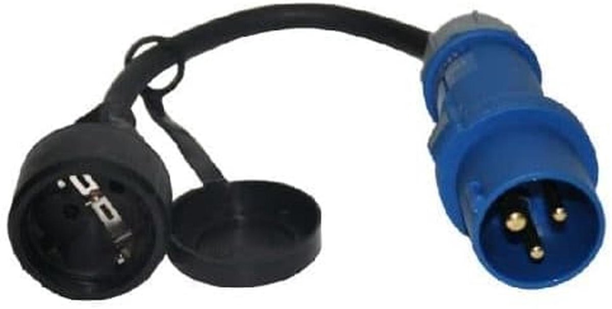 CEE Verloopkabel voor Camping en Boot 230V 16A Spatwaterdicht
