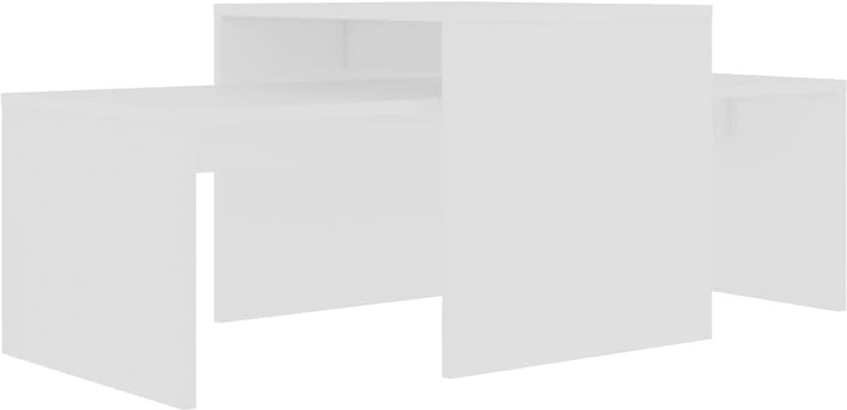 Set van 2 Stapelbare Salontafels Wit