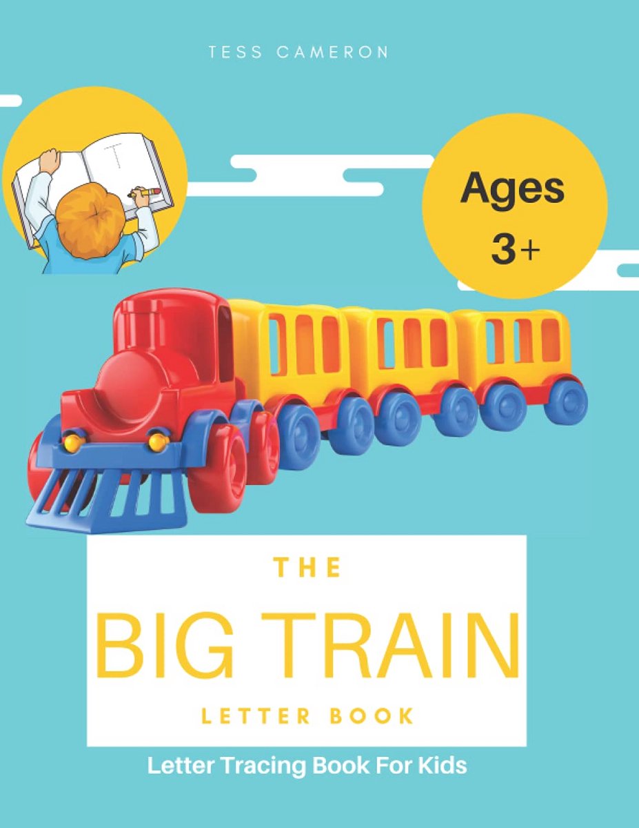 Leer- en Schrijfboek Alfabet voor Kinderen met Trein Thema