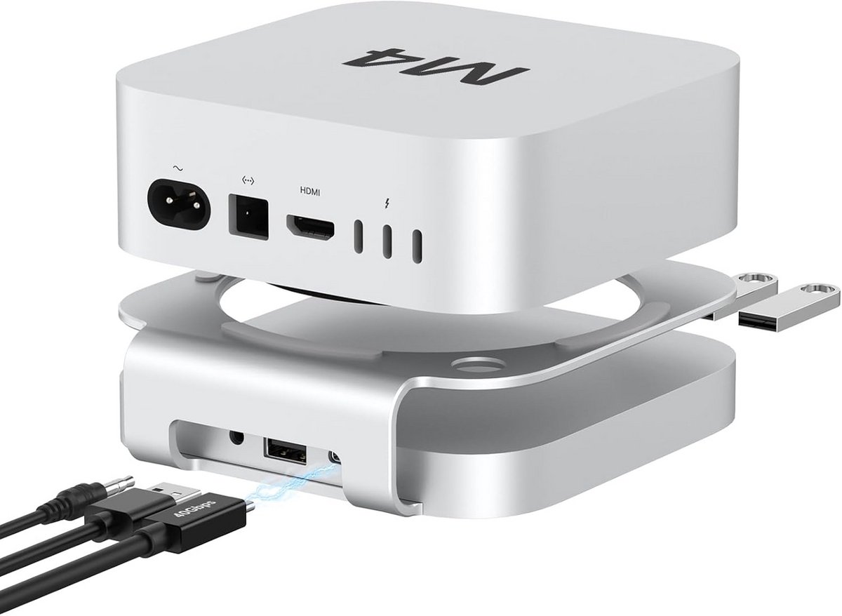 USB4 Hub Dockingstation met 40Gbps M.2 NVMe SSD Behuizing voor Mac mini