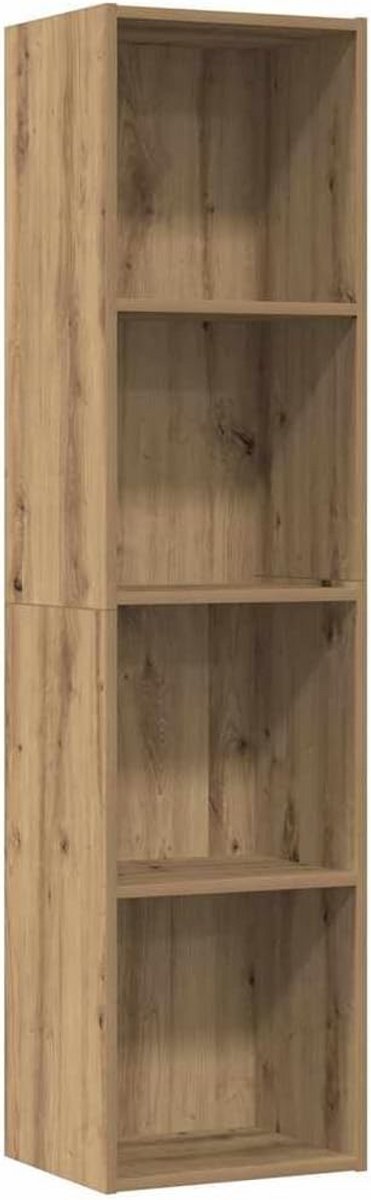 Boekenkast en Tv-meubel in Oud Houtkleur - Strak en Klassiek Design