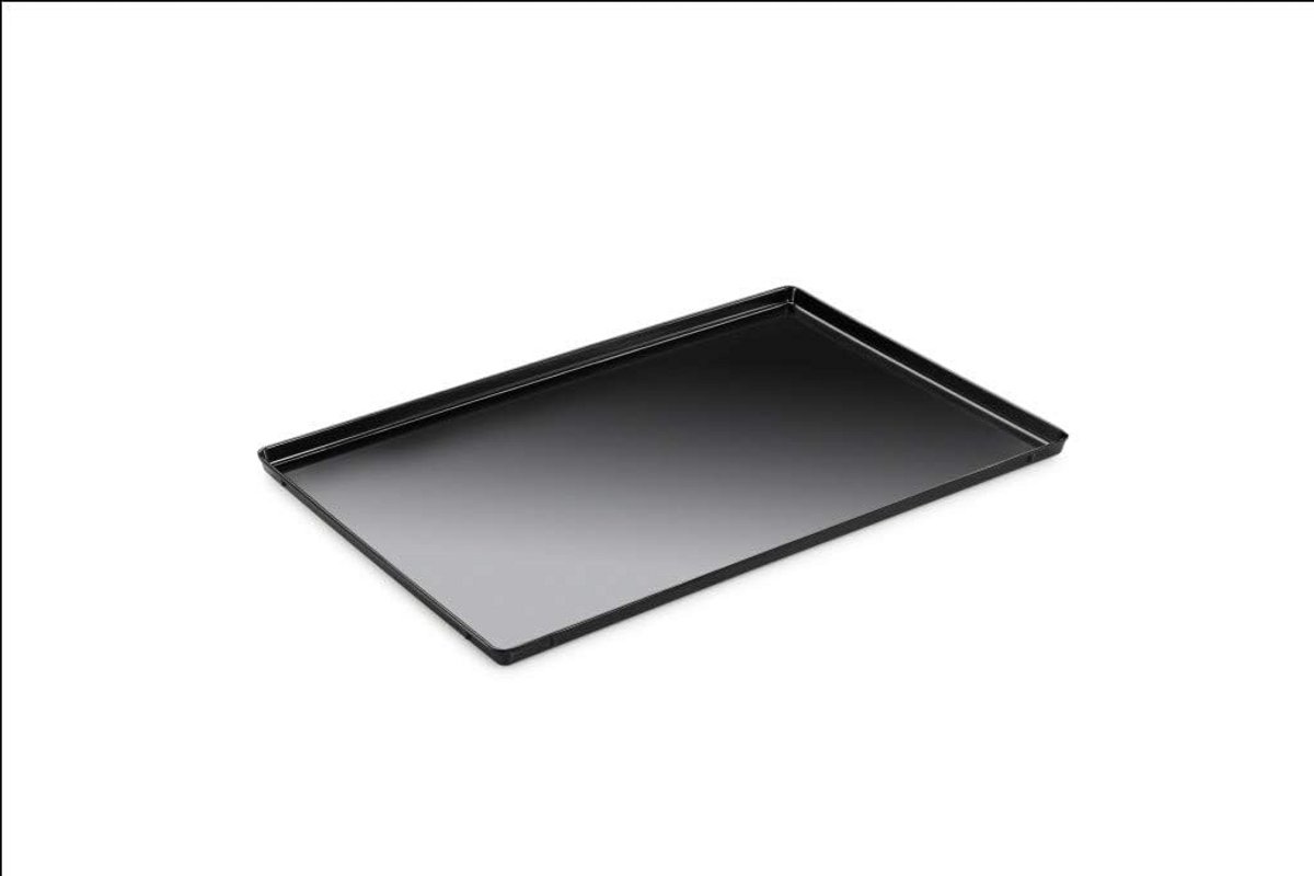 Zwarte Melamine Serveerschaal Rechthoekig voor Buffet en Presentatie 42x14 cm