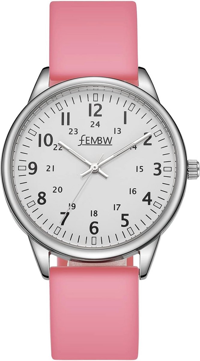 Dameshorloge met Siliconen Band, Analoge Wijzerplaat en Arabische Cijfers