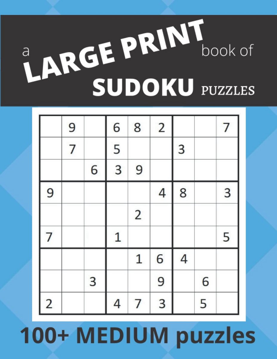 Groot Lettertype Sudoku Puzzelboek: Meer dan 100 Middelzware Sudoku's