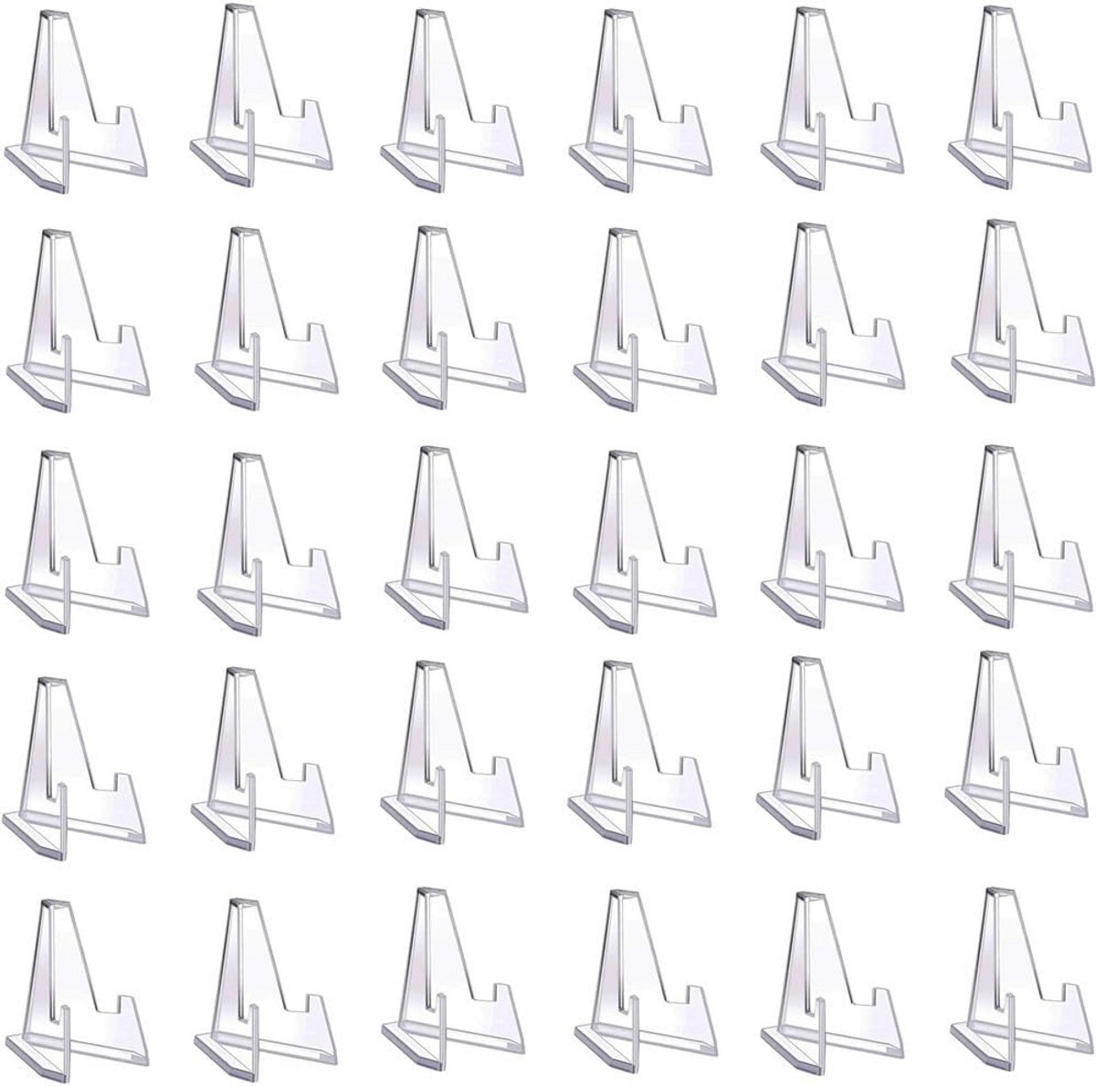 30x Transparante Acryl Mini Standaards voor Munten, Kaarten en Medailles
