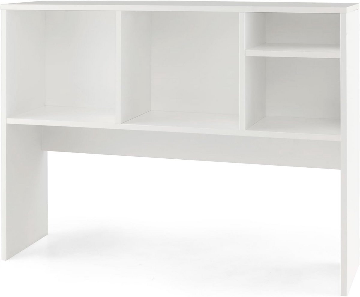 Bureauorganizer met 4 Compartimenten - Wit MDF Opbergrek voor Boeken & Decoratie
