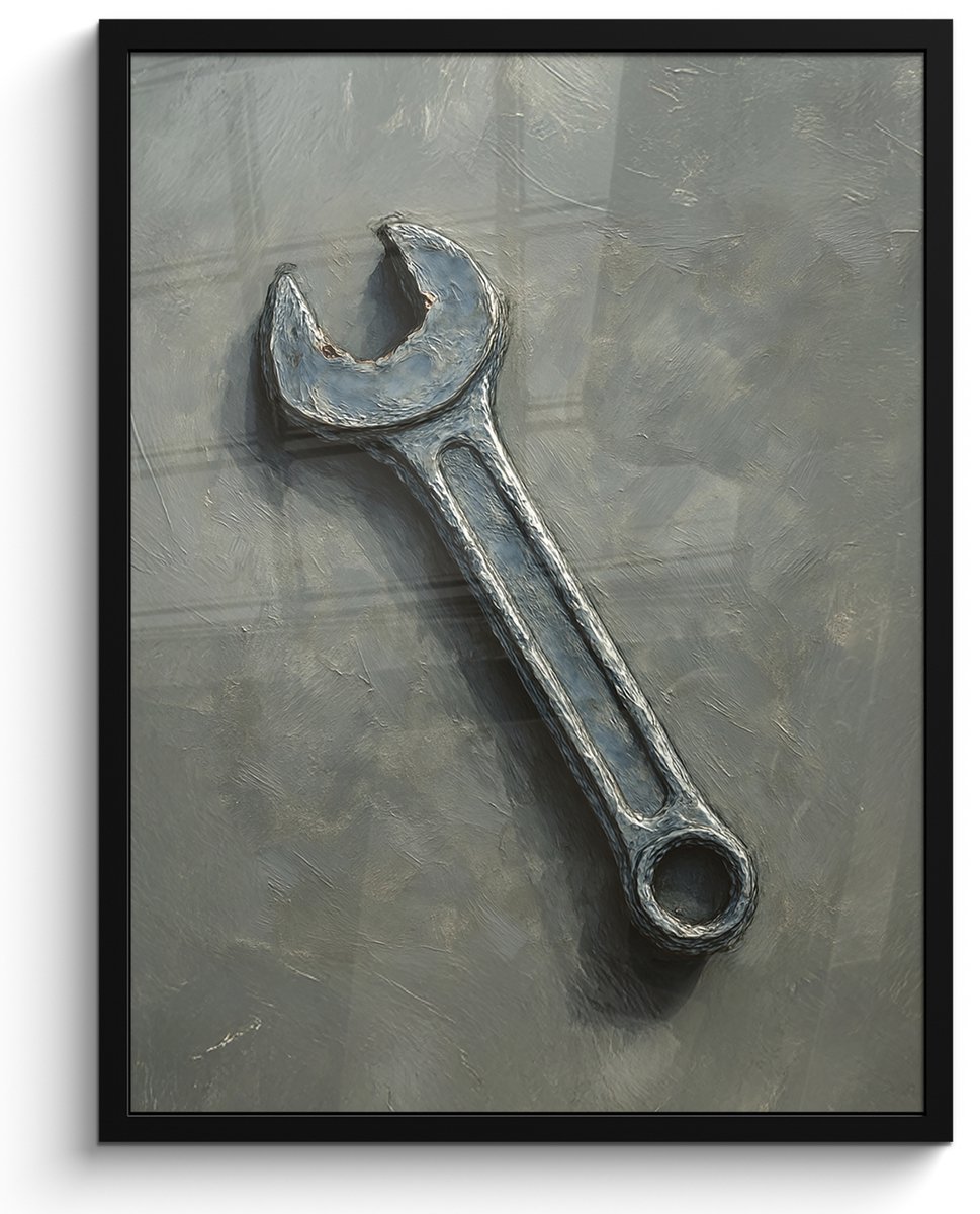 FrameYourWall Poster in lijst - Fotolijst 50x70 cm - Posters - Steeksleutel - Schilderij - Gereedschap - Verf - Posterlijst zwart - Decoratie - Wanddecoratie woonkamer - Muurdecoratie slaapkamer