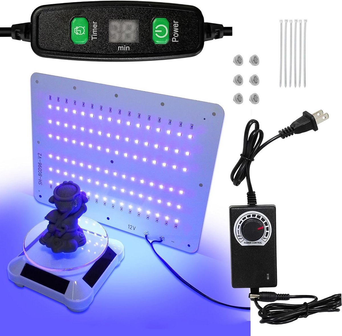 Smart UV Uithardingslamp met 360 Graden Draaitafel voor 3D Printer Hars