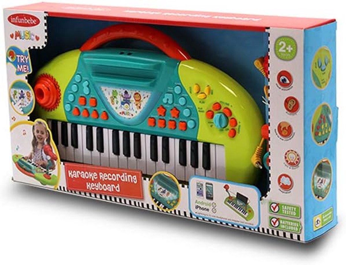 Kinderpiano met 32 toetsen, opnamefunctie en Karaoke - Speelgoedkeyboard voor kinderen