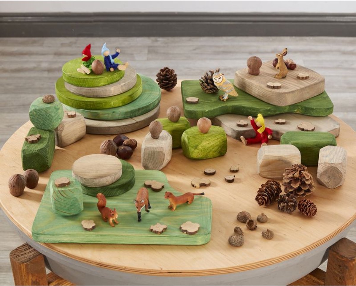 Cosy Aardse Natuurlijke Scneset 20 Delige Set voor Fantasierijk Spel.