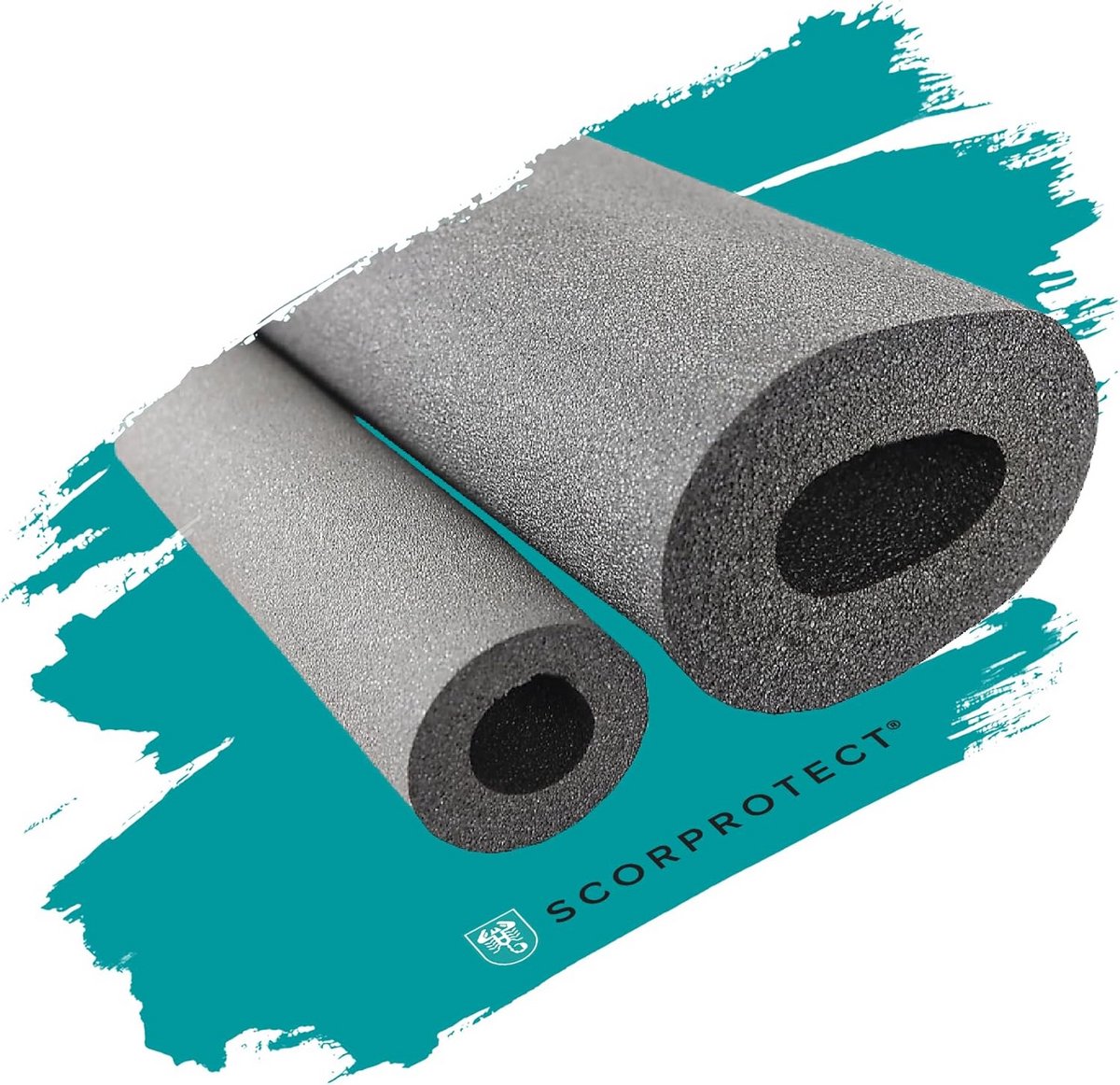Zelfklevende Buisisolatie Rubber Flexibel voor Verwarming en Sanitair 2 Meter Grijs