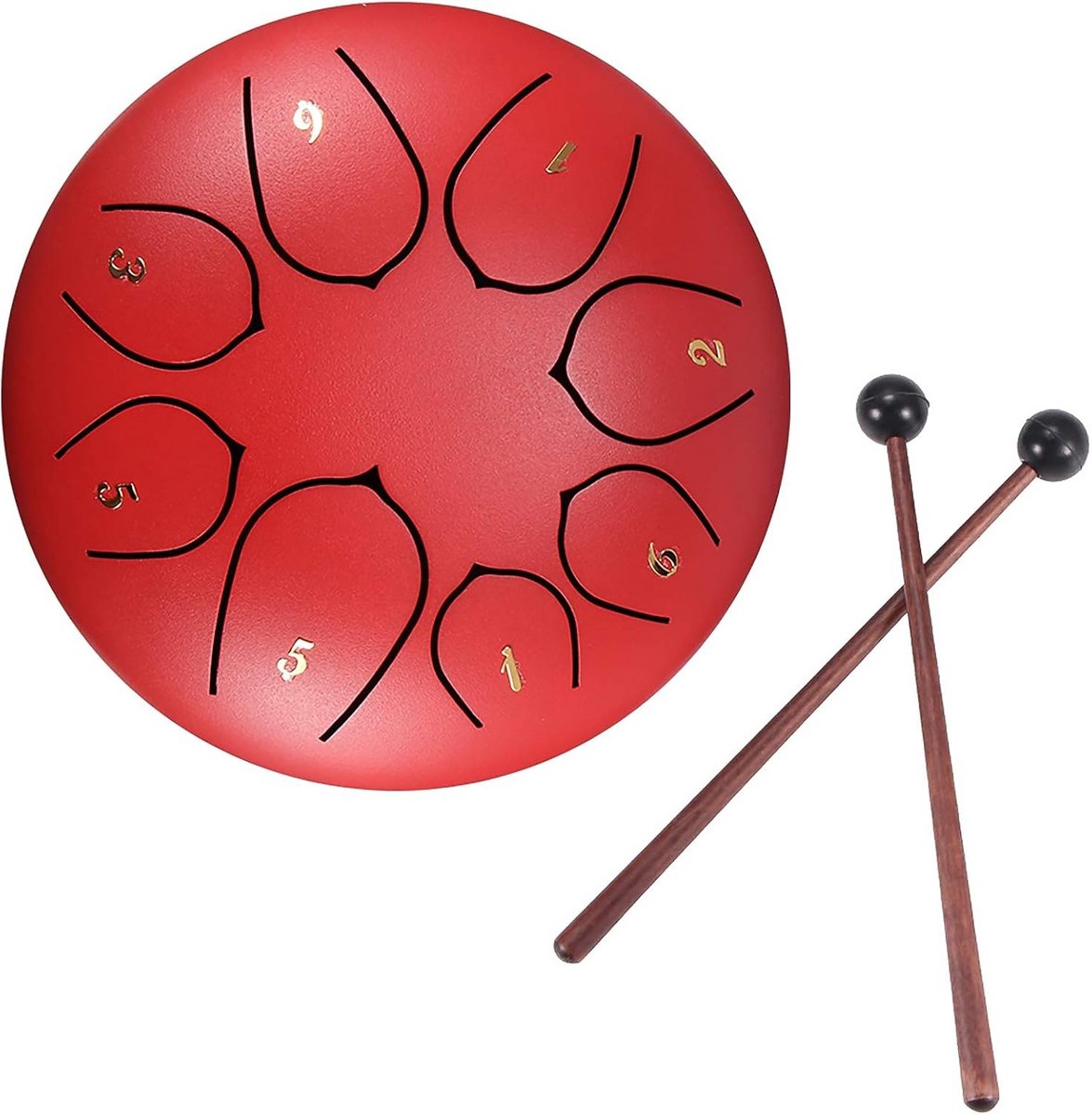 Stalen Tong Trommel 6 Inch 8 Tonen Ethereal Percussie Instrument Set met Accessoires