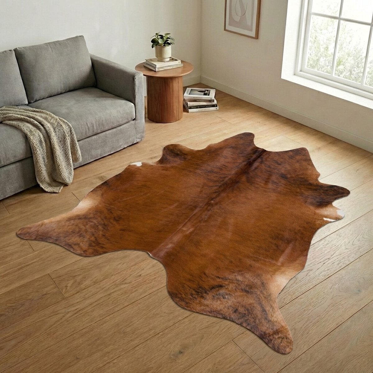 Koeienhuid Vloerkleed XXL (Extra Groot) - Effen-solid - 252 x 220 cm - Koeienkleed / Koeienvel / Dierenvel / Dierenhuid / Koehuid Tapijt