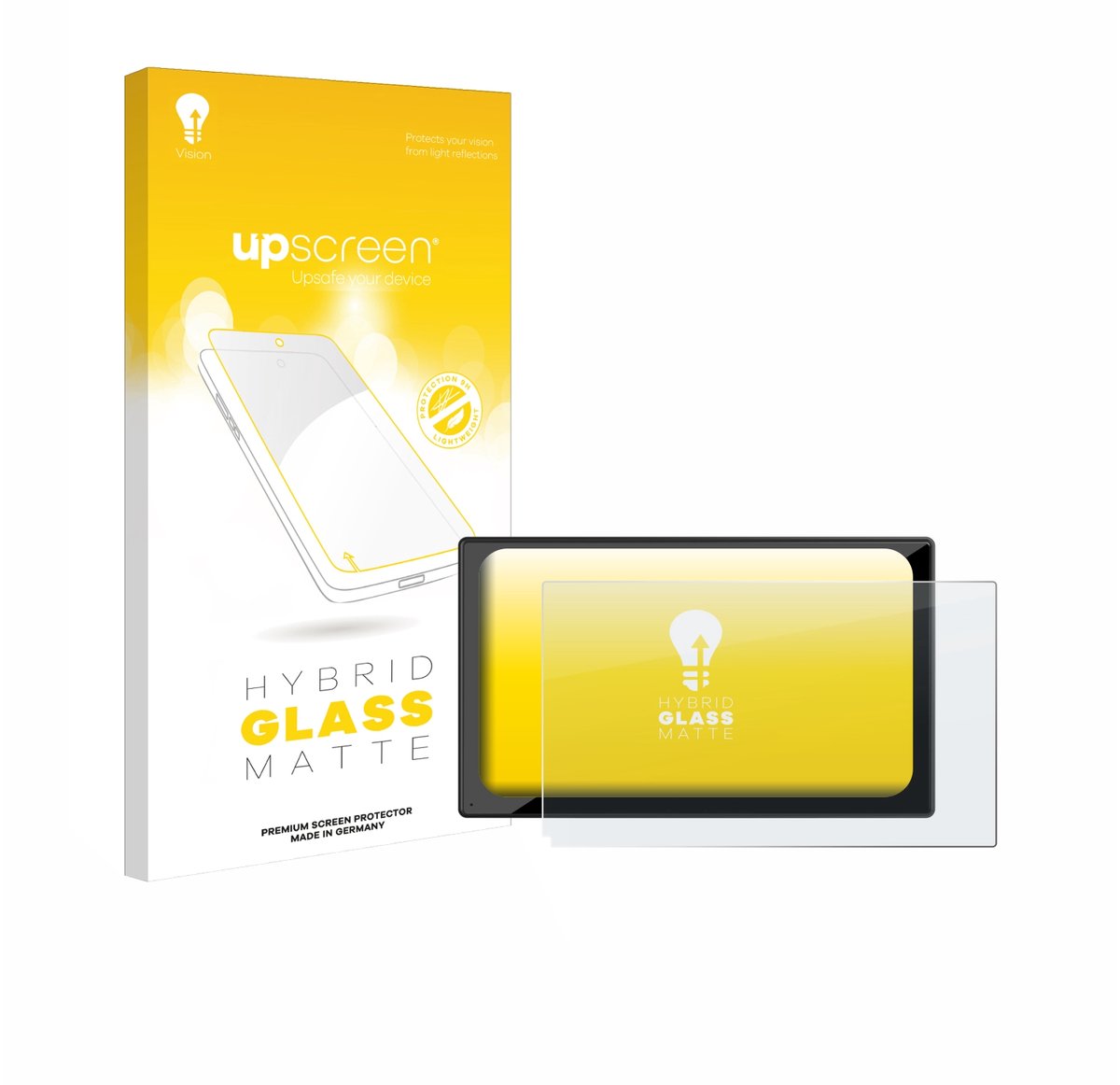 upscreen - Screenprotector voor Carpuride V9 9" - Folie Beschermfolie Beschermglas matte