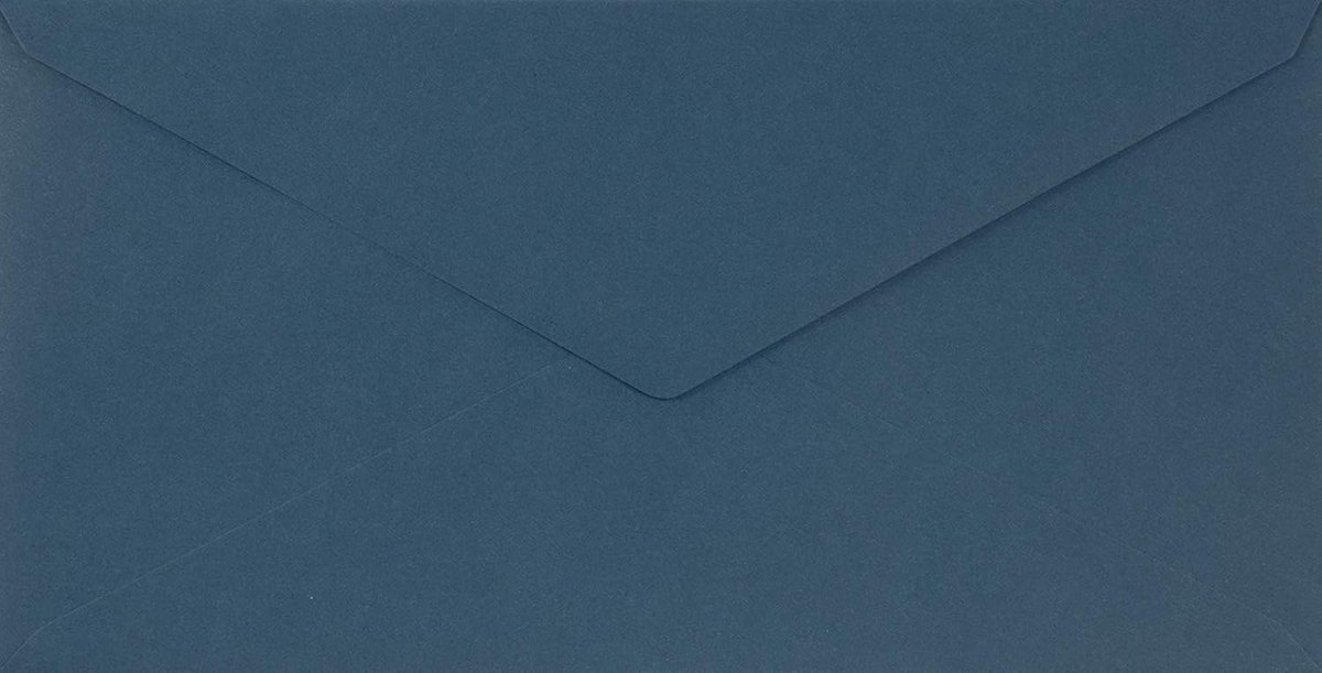 Luxe Gekleurde Enveloppen Blauw 110x220mm 115g Zonder Venster voor Uitnodigingen en Kaarten
