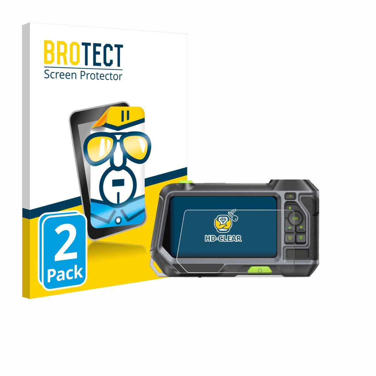 BROTECT - Screenprotector voor Teslong NTS500 - Folie Beschermfolie transparant 2 Stuks