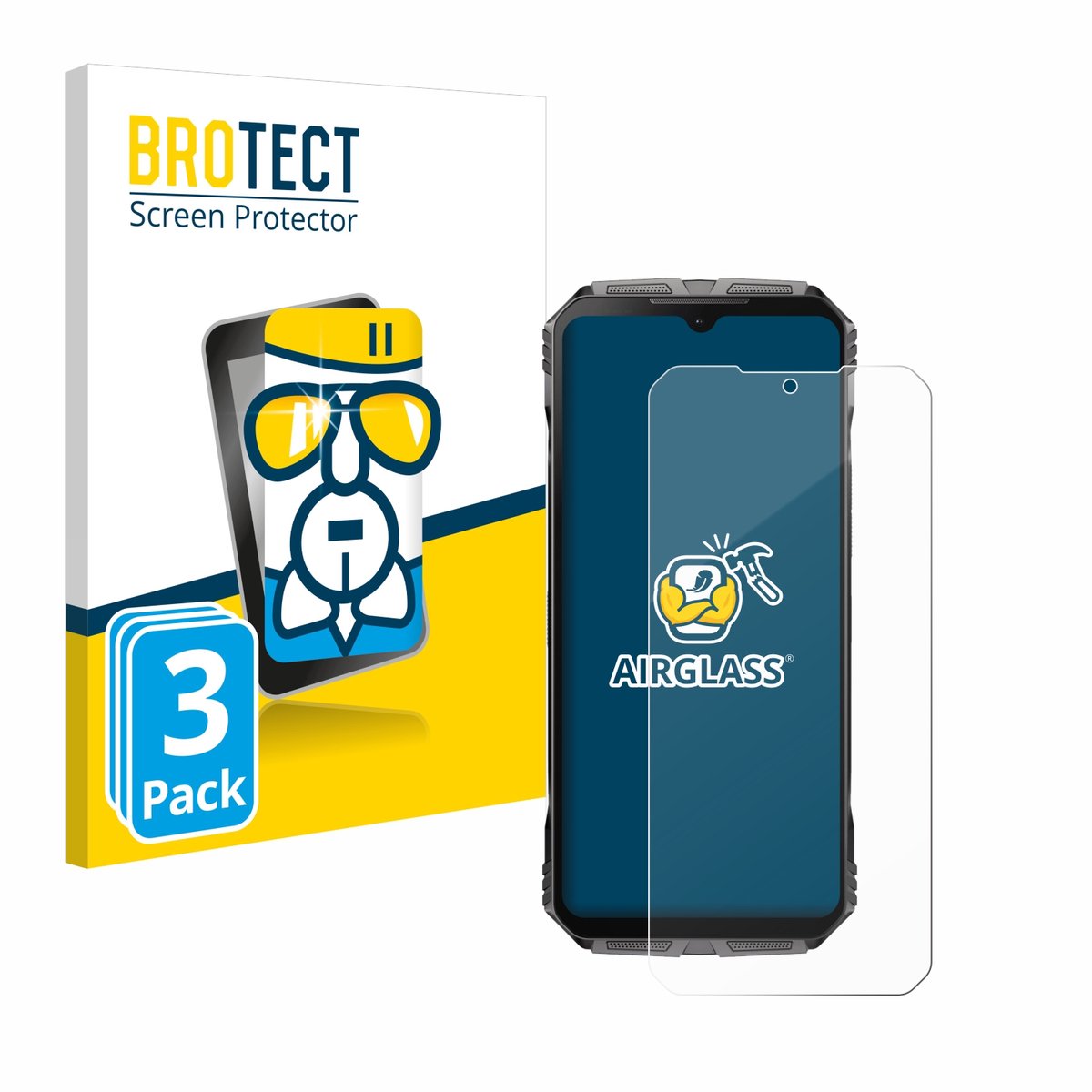 Screenprotector 3 Stuks voor Doogee S Cyber Pro Beschermglas transparant