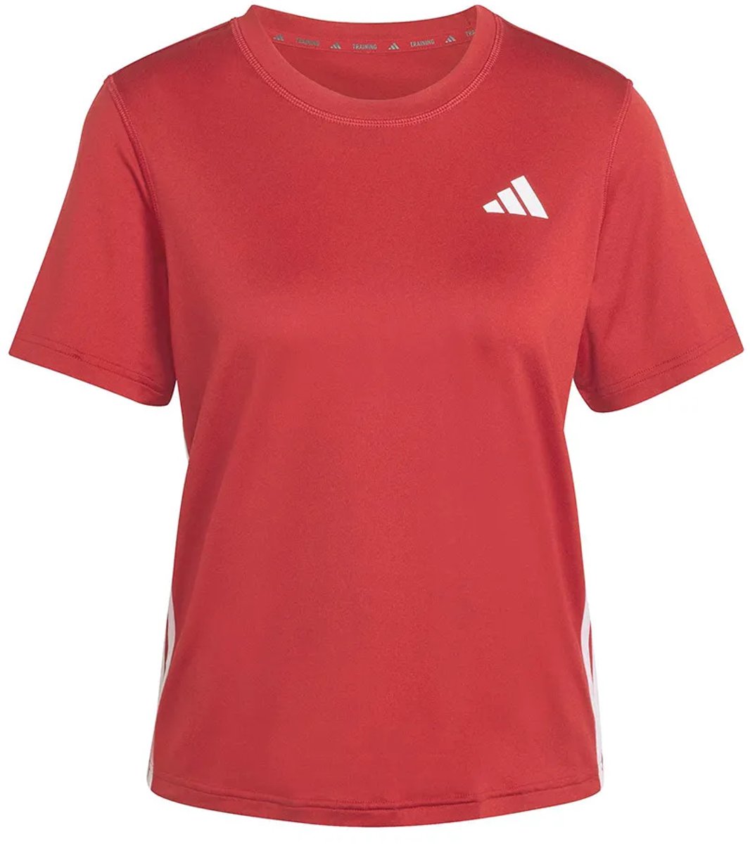 Adidas Train Essentials 3 Stripes Workout T-shirt Met Korte Mouwen Vrouw Wit