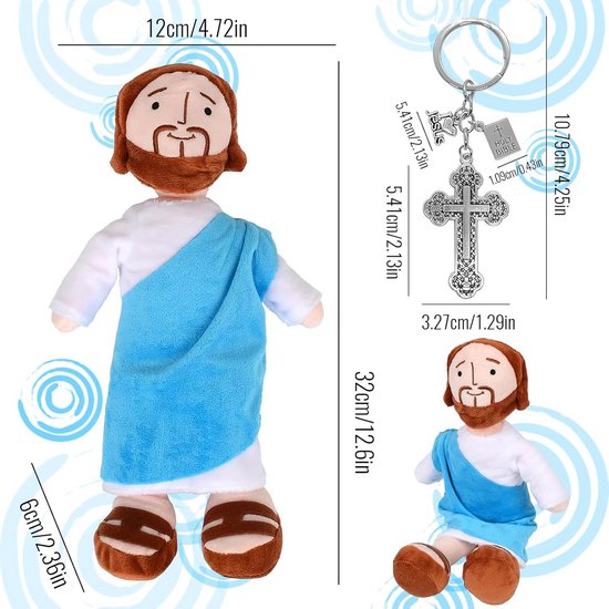 Zacht Pluche Figuur van Christus - 33 cm Religieus Knuffeldier van Merkloos — afbeelding 3