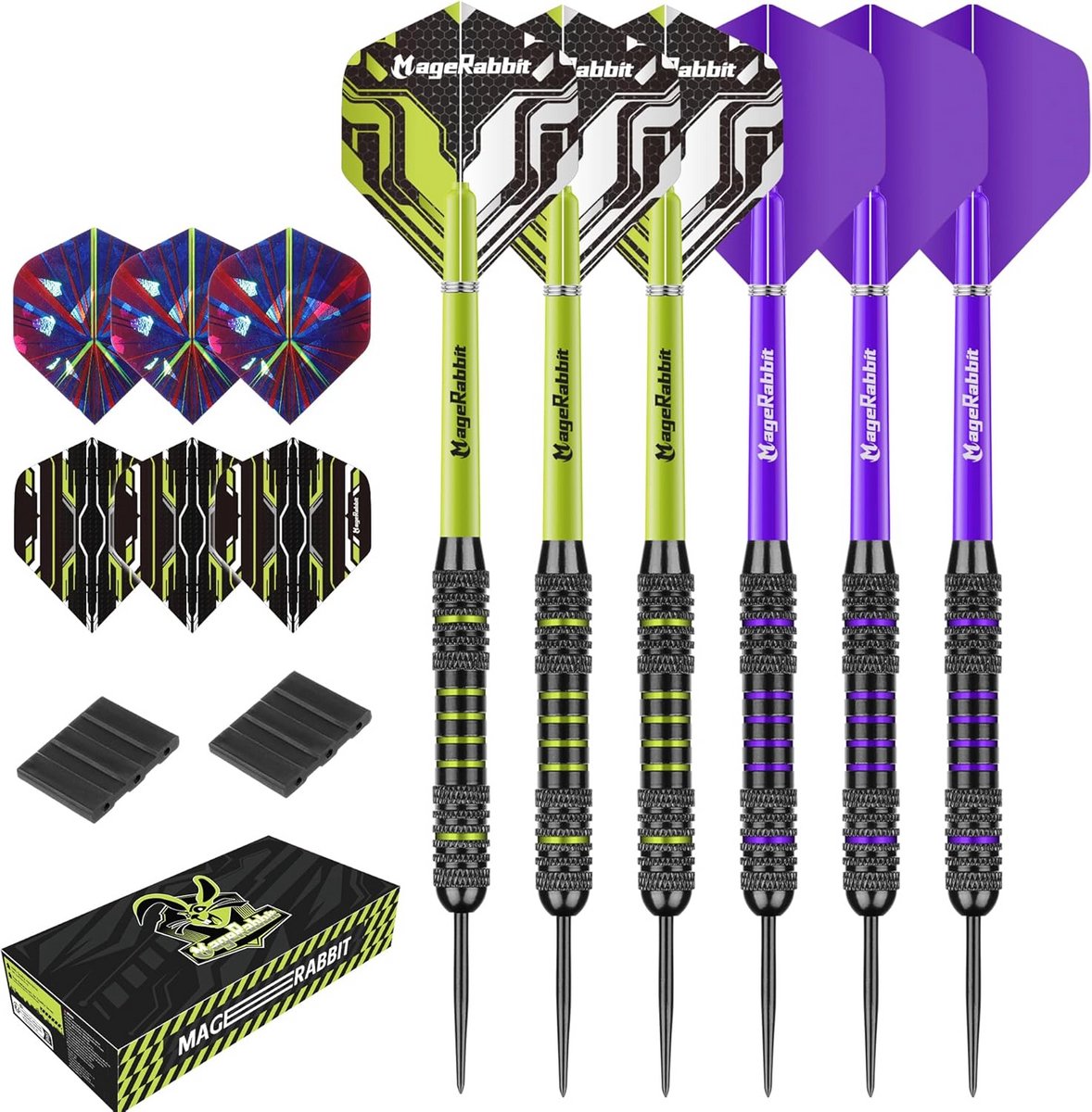 Professionele Stalen Dartpijlen Set met Metalen Punten en Extra Flights