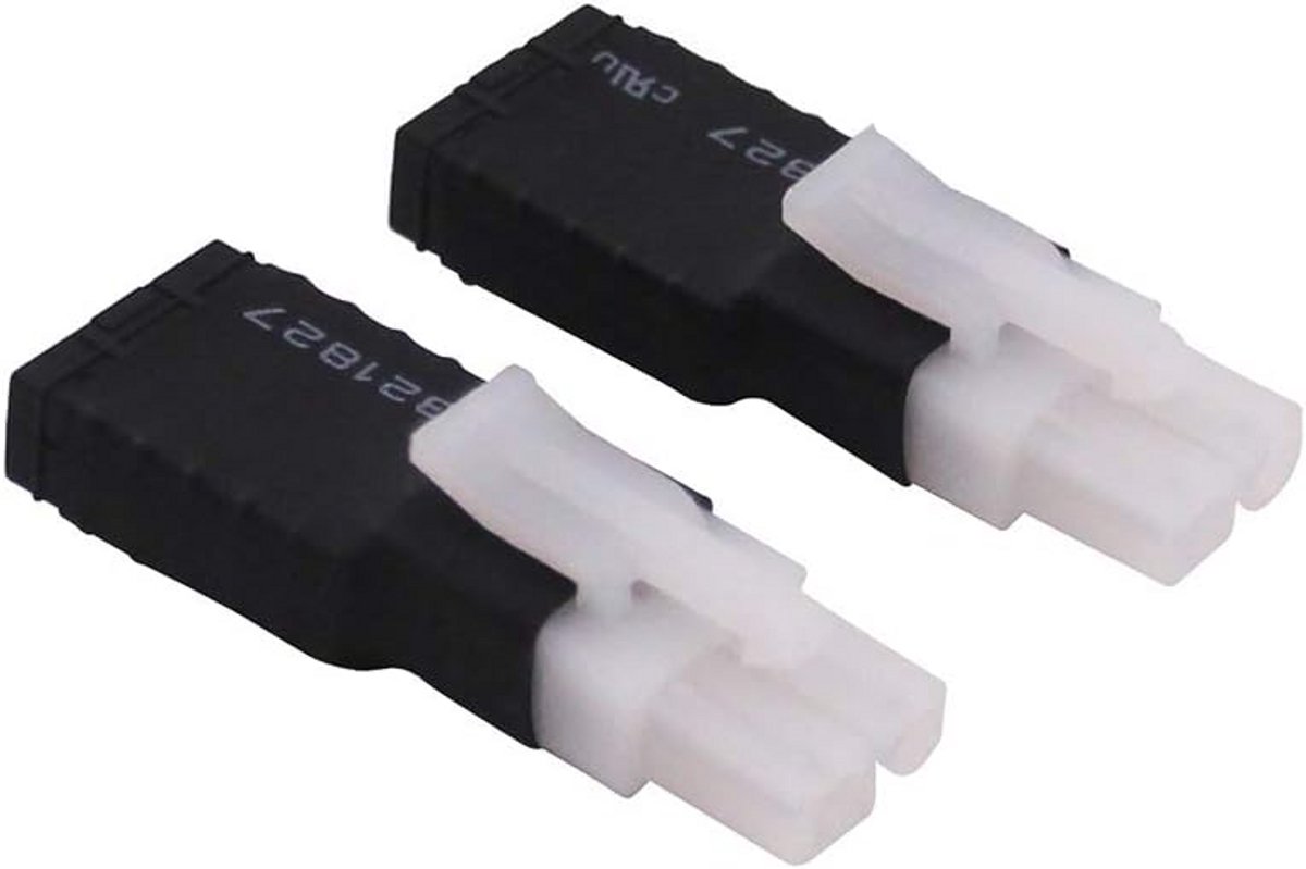2 Stuks Adapter van Grote Tamiya Mannelijk naar TRX Vrouwelijk voor Lipo Batterij