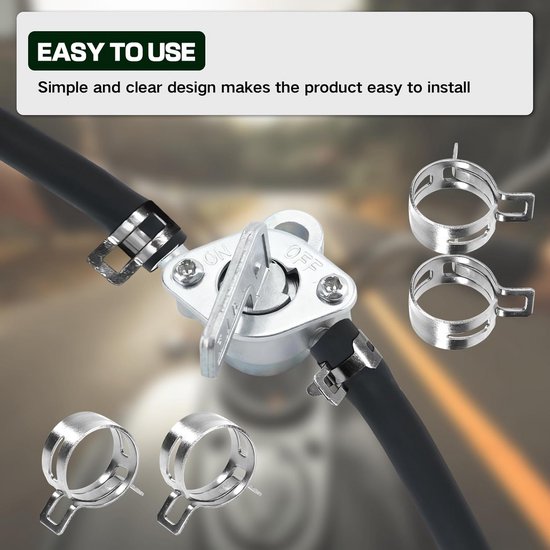 2x Universele Benzinekraan 6mm Voor Motorfietsen en Scooters — afbeelding 2