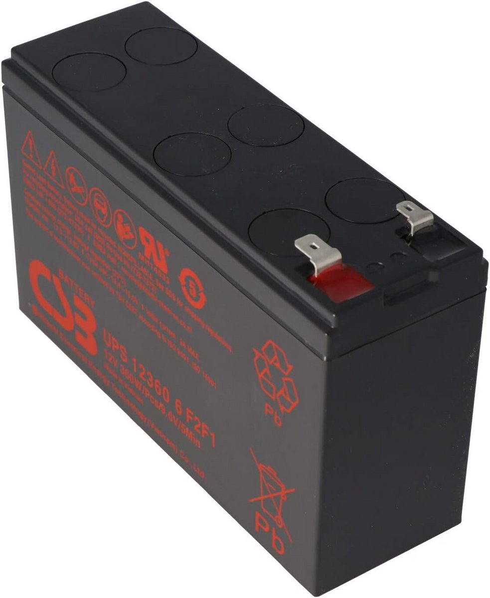 12 Volt 7 Ah AGM Loodaccu 360 Wh voor UPS en Noodsystemen