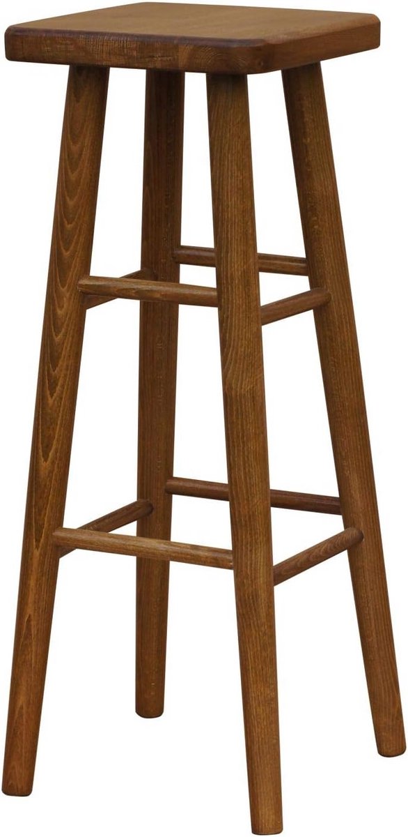 Hoge Houten Barkruk van Massief Beukenhout - 82 cm Zithoogte