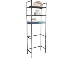 homewell Washing Machine Shelf, Storage Rack Above Toilet with 3 Shelves, Shelf Above the Washing Machine Metal for Toilet and Bathroom, Space-Saving Standing (150 x 50 x 26 cm)