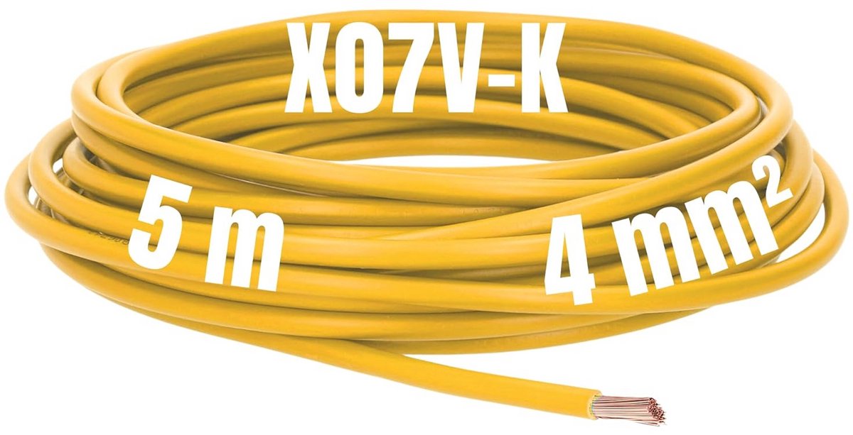 Flexibele Bedradingskabel 5 Meter 4mm M Zuurstofarm Koper Geïsoleerd voor Schakelkast