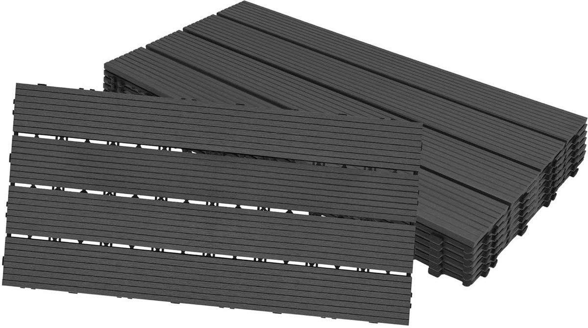 WPC Terrastegels Houtlook Kliksysteem 30x60 cm Duurzaam en Onderhoudsvrij