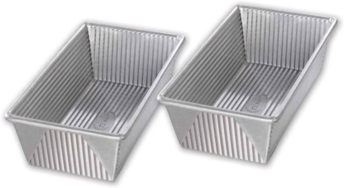 Set van 2 Kleine Bakvormen voor Brood en Cake van Gealuminiseerd Staal
