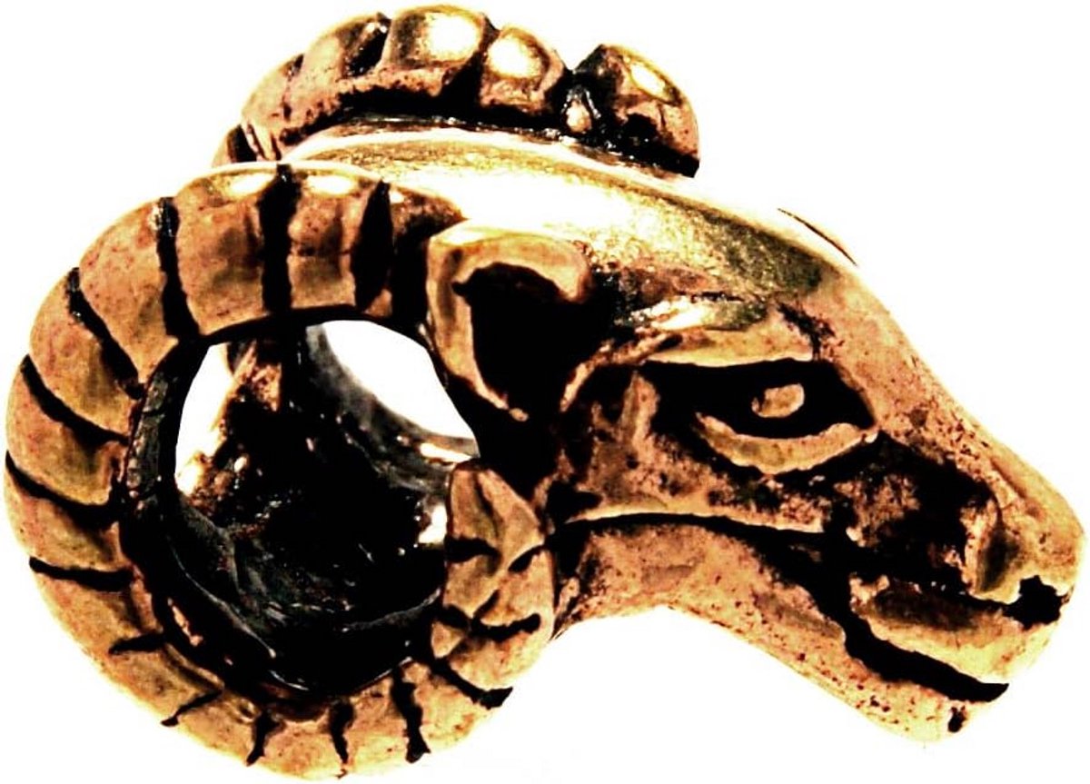 Bronzen Baardkraal Ram Sieraad voor Mannen en Vrouwen