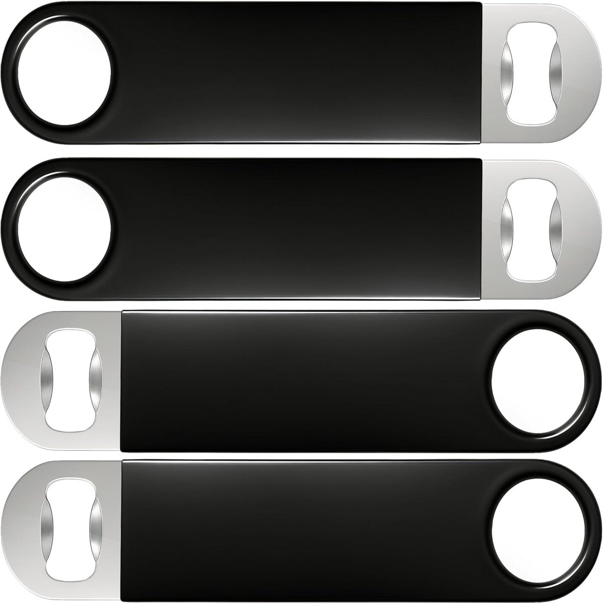 Set van 4 Professionele Flesopeners Staal 18 cm voor Bier