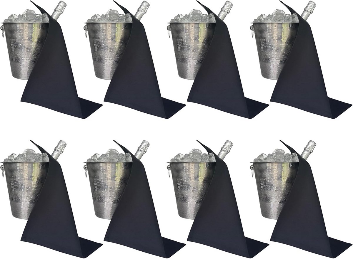 Set van 8 Katoenen Flessendoeken voor Wijnkoelers en IJsemmers - Absorberend en Professioneel