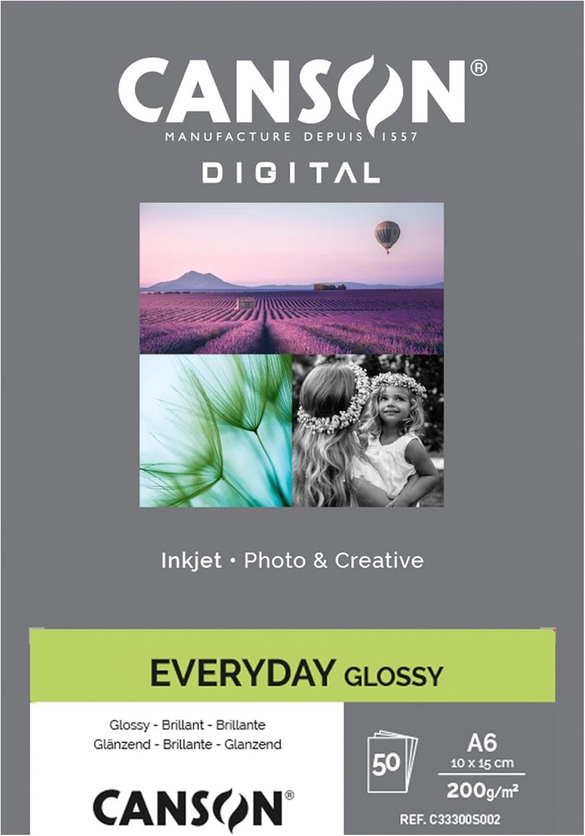 Fotopapier Inkjet 10x15 cm Glanzend 200g 50 Vellen