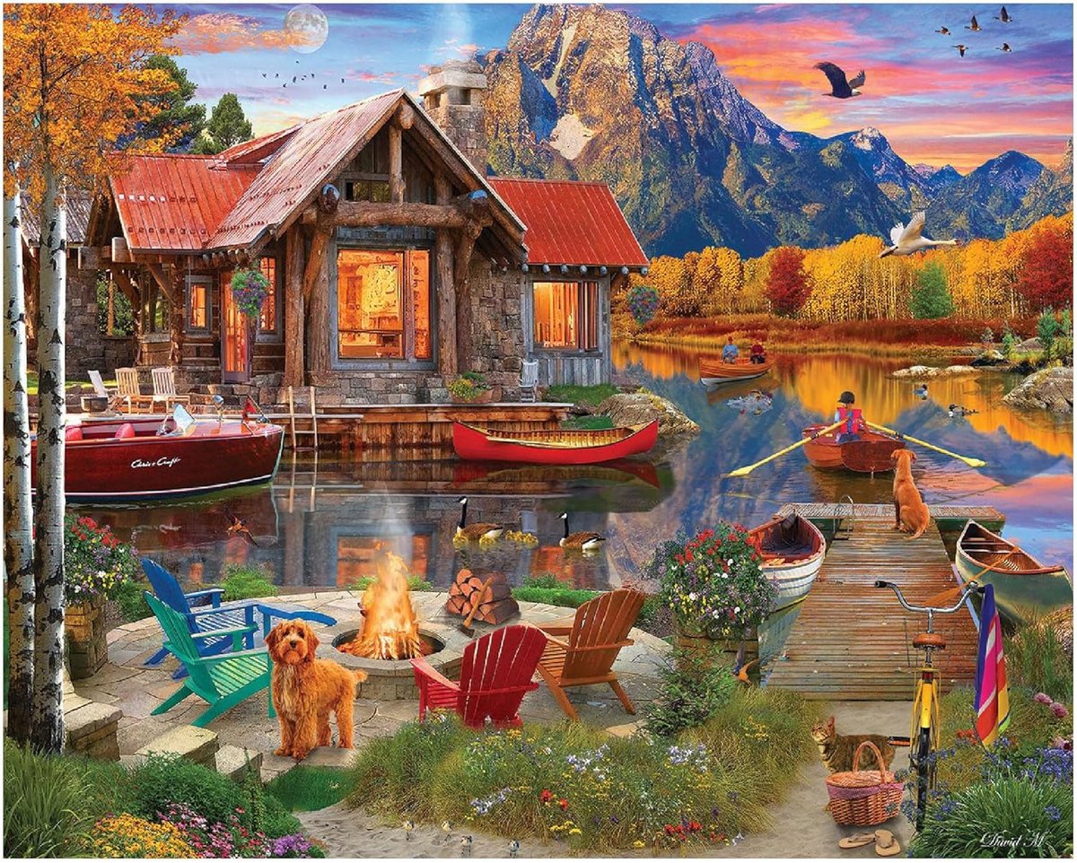 Gezinsretreat Legpuzzel 1000 Stukjes - Hoogwaardige Puzzels voor Volwassenen en Kinderen