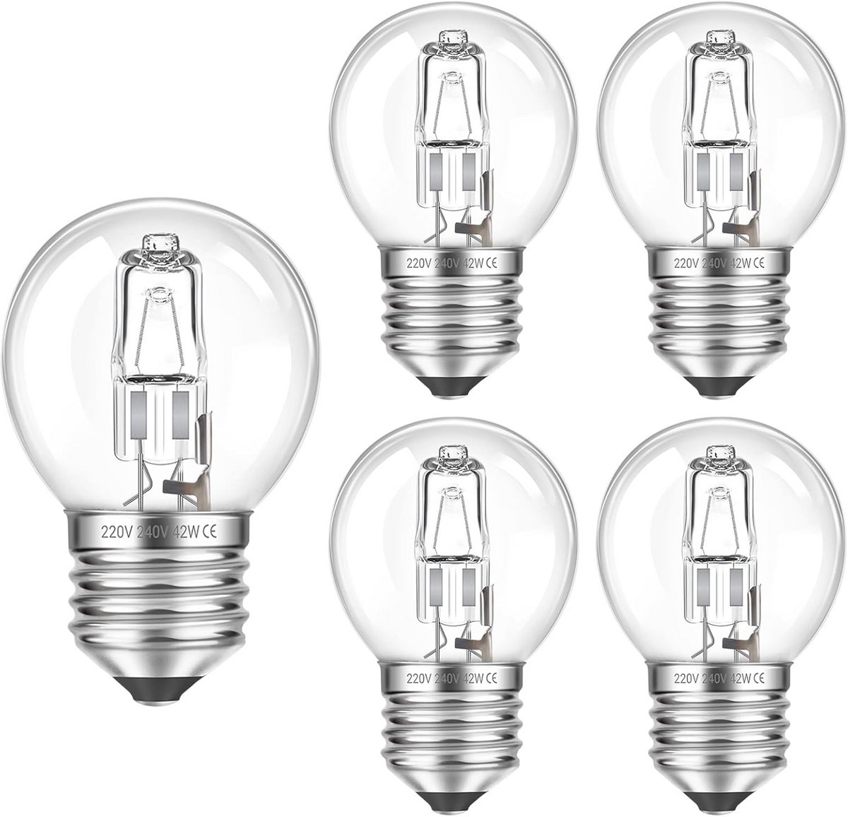 5x LED Lampen E27 Fitting G45 Filament Stijl Lichtbron