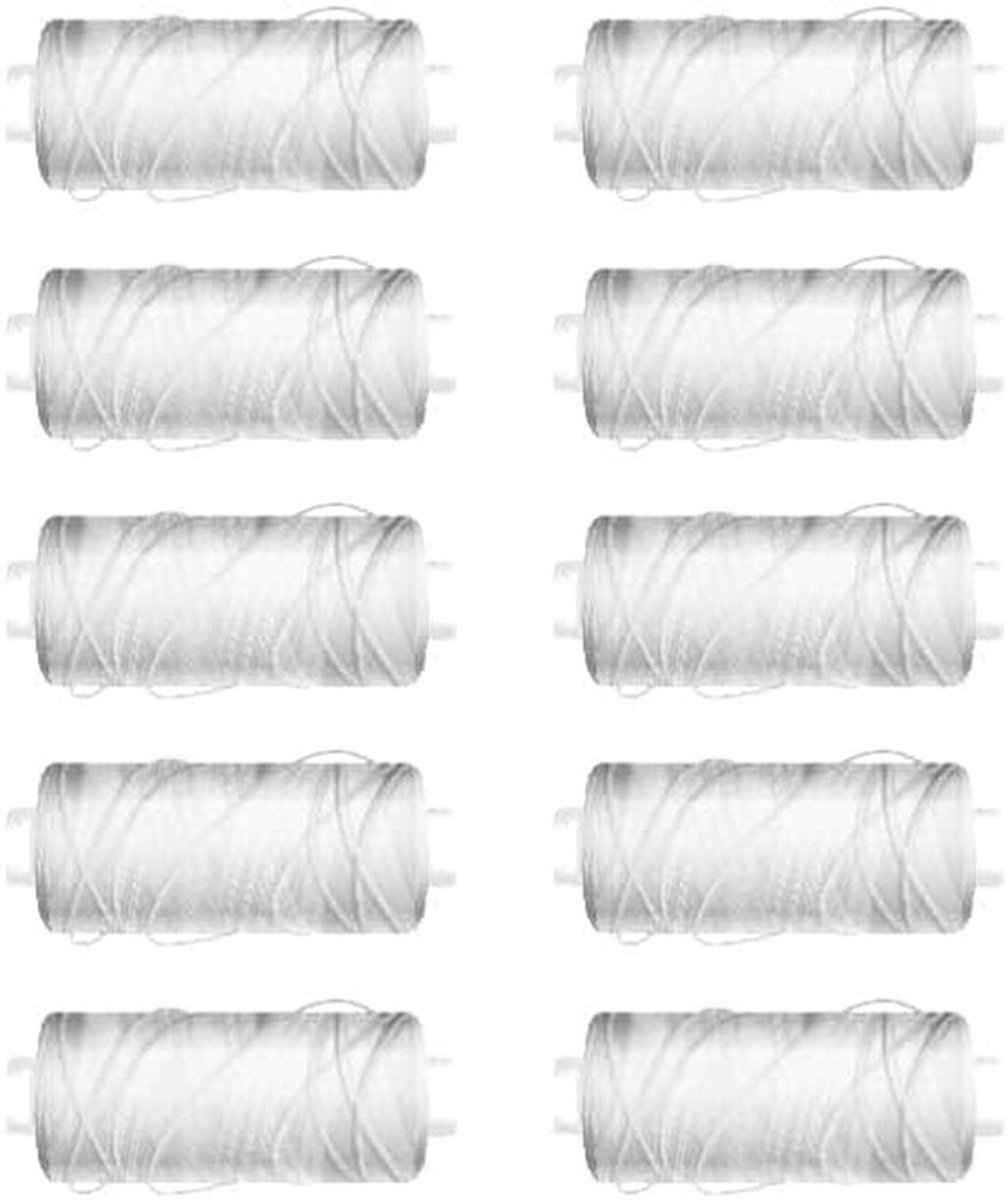 Set van 5 Spoelen Wit Naaigaren - 100% Polyester Naaigaren voor Naaimachine en Handwerk