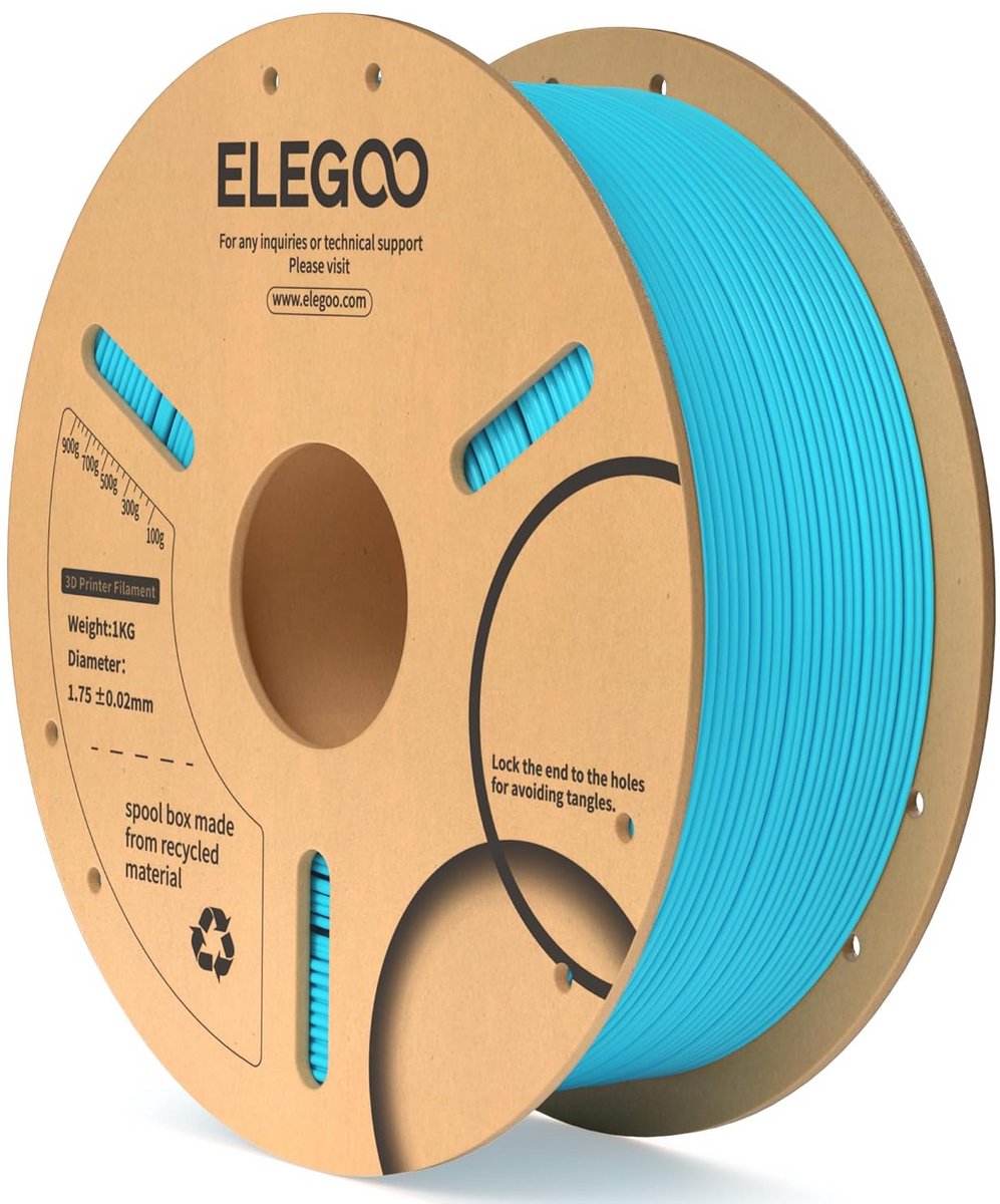 PLA 3D Printer Filament 1.75mm Lichtblauw 1kg Hoge Precisie voor FDM Printers